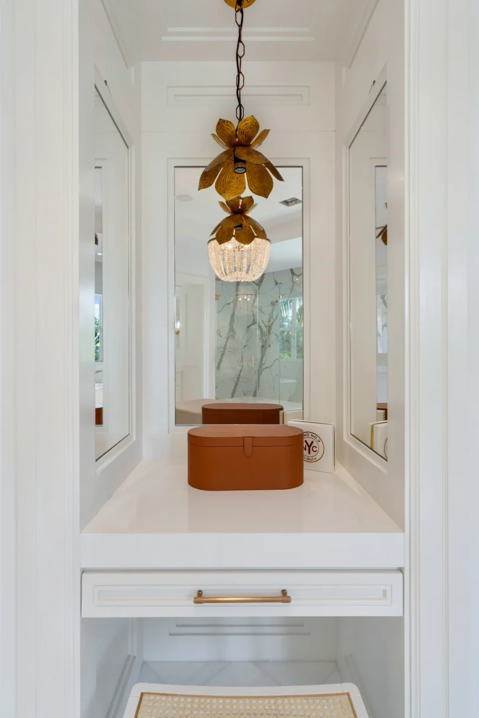 Custom bathroom vanity detail