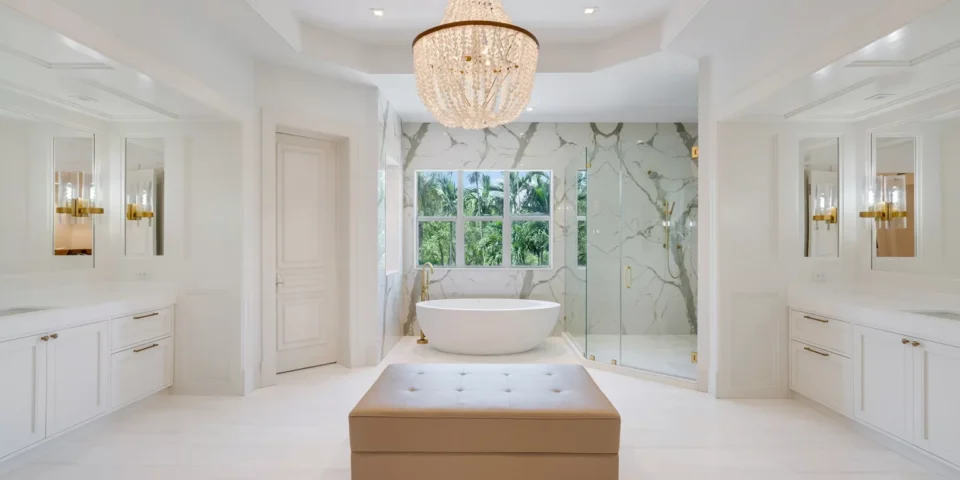 Custom bathroom cabinetry detail