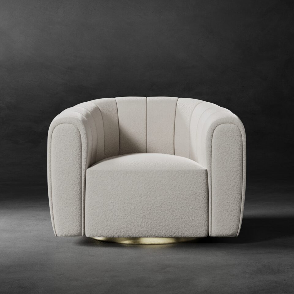 Custom upholstered lounge chair by ROA Woodwork